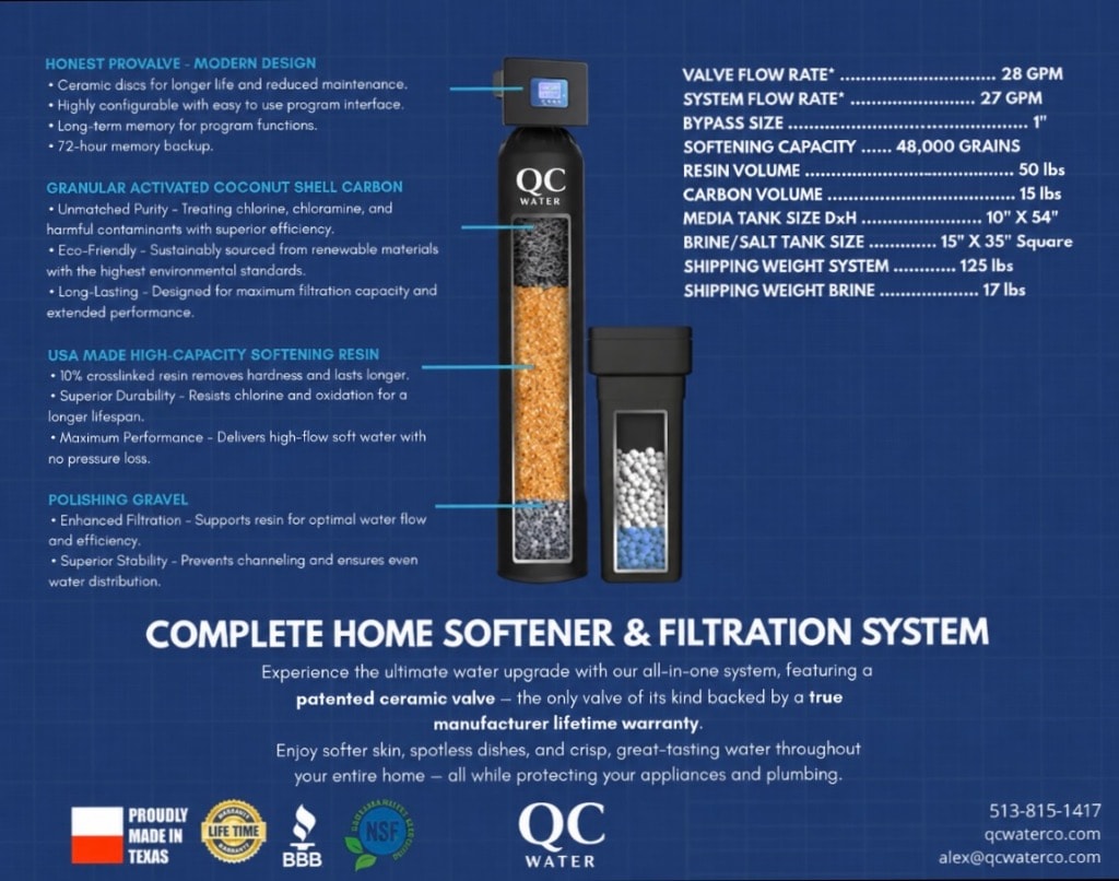 Complete home softener filtration system